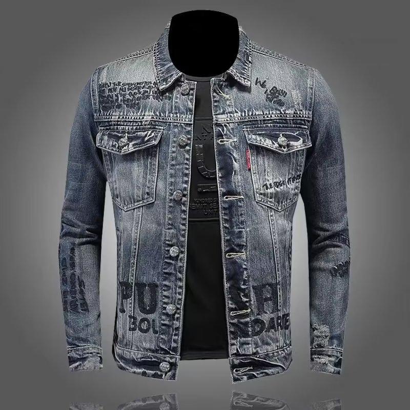 Men's  Denim Jacket - Motorcycle Inspired