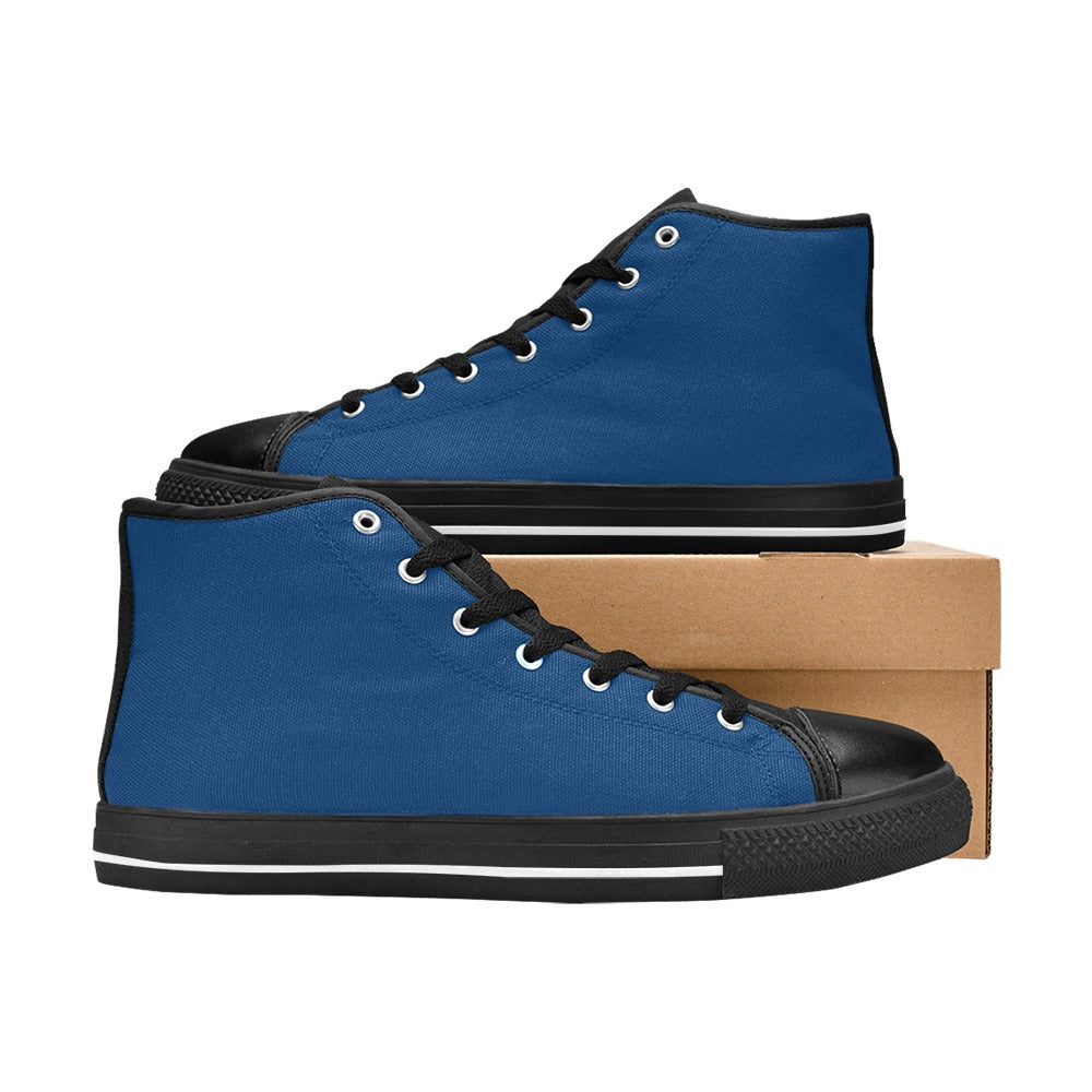 High Top Canvas Men's Shoes - Dark Blue