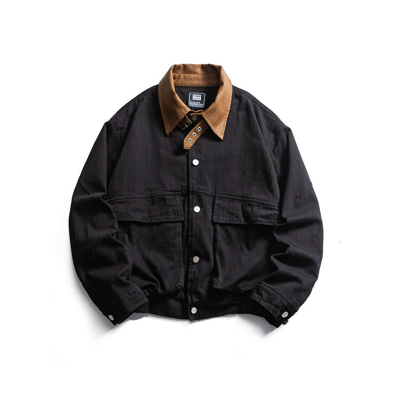 Work Jacket with Large Pockets Canvas Outerwear