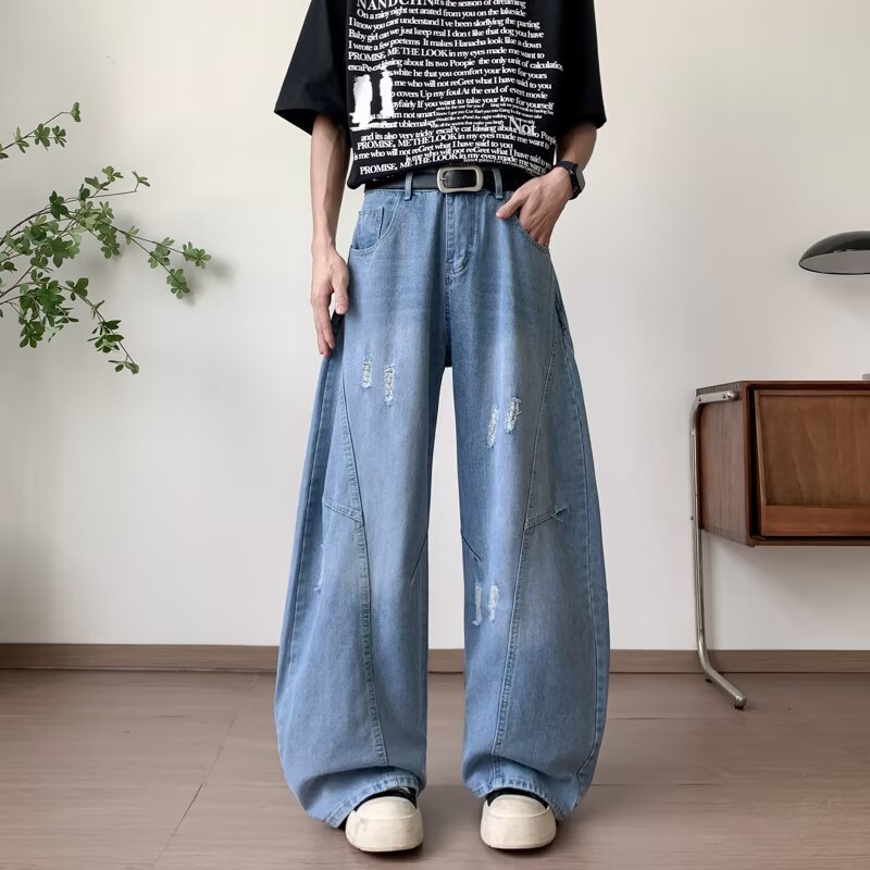 Retro Loose Washed Casual Wide Leg Pants
