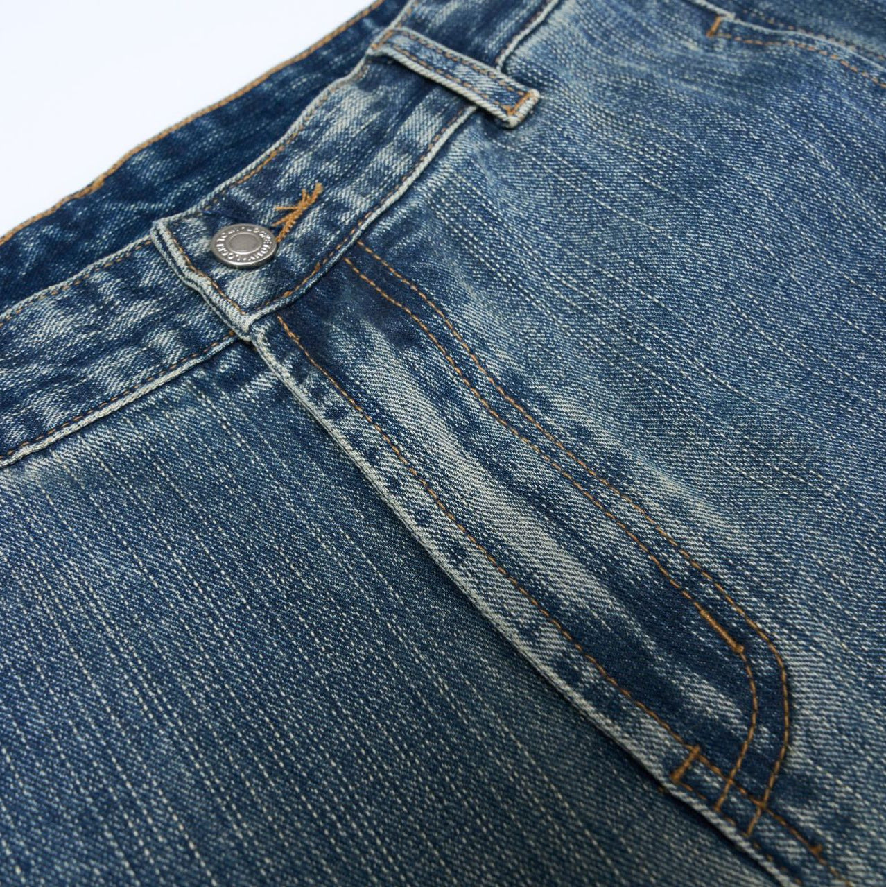 Retro Simple Tapered Denim Long Pants