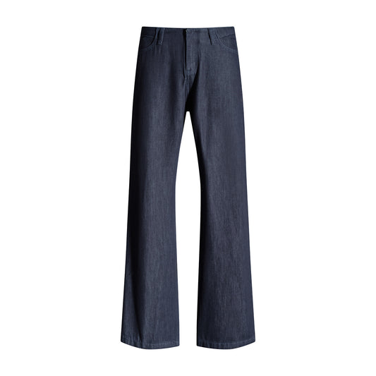 Women's Lyocell Tencel Denim Pants High-Quality Loose Straight Wide-Leg Pants