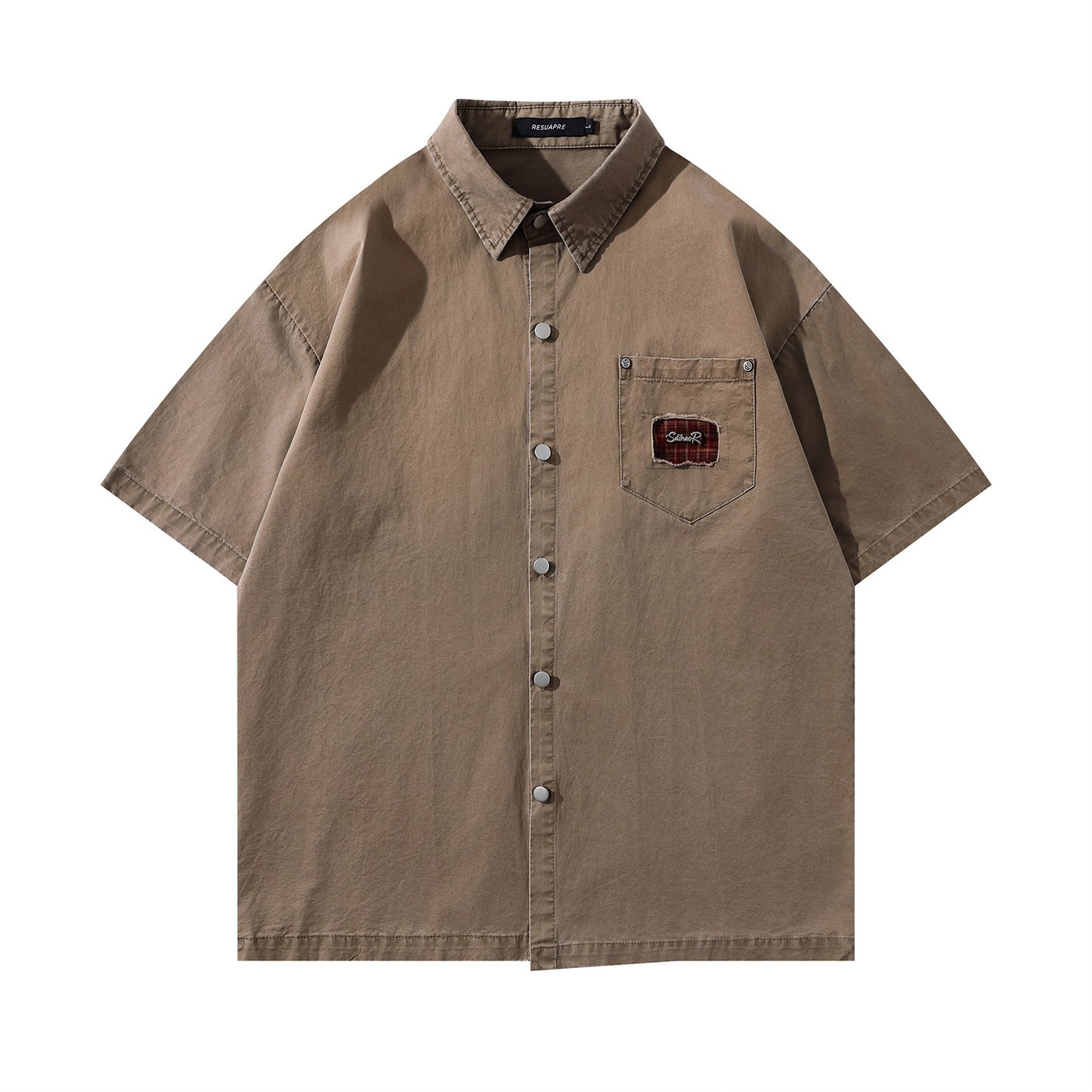 Unique Design Work Shirt for Men - Short Sleeve Casual Top