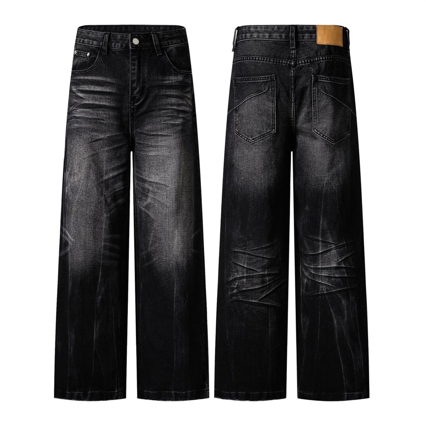 Men's Vintage Loose Fit Faded Denim Pants