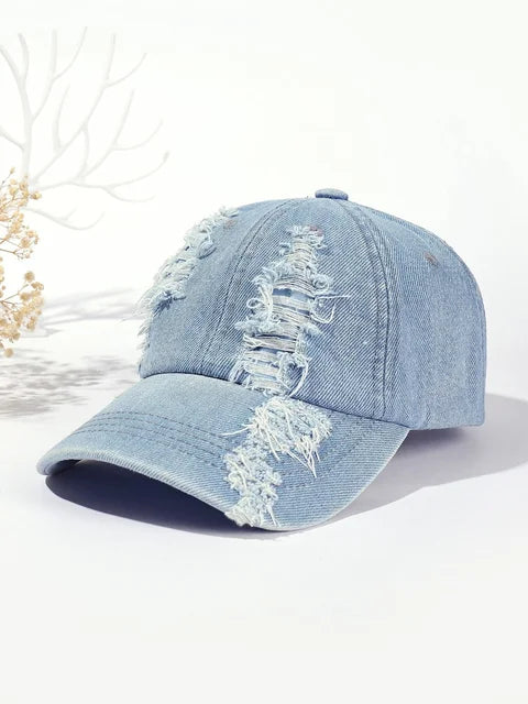 Vintage Washed Distressed Baseball Caps - Fashion Sports Denim Hats for Men and Women