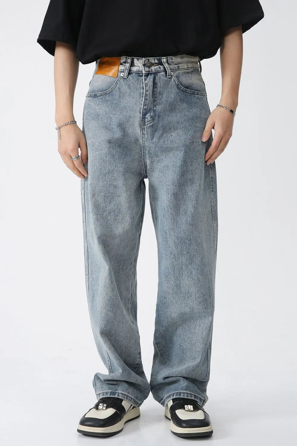 Premium Wide Leg Jeans with Pockets - Japanese Denim