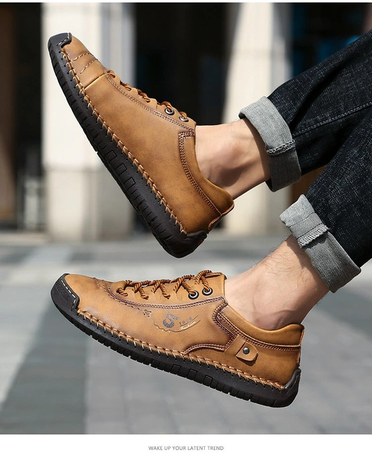 Casual Men's Japanese Lace-Up Leather Shoes