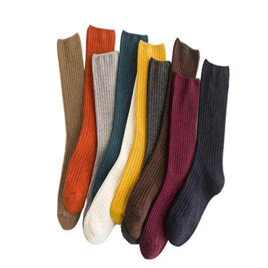 Striped Cotton Socks Retro Style