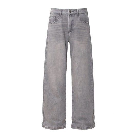 Style Ounce Premium Grey Slight Flare Denim Long Pants