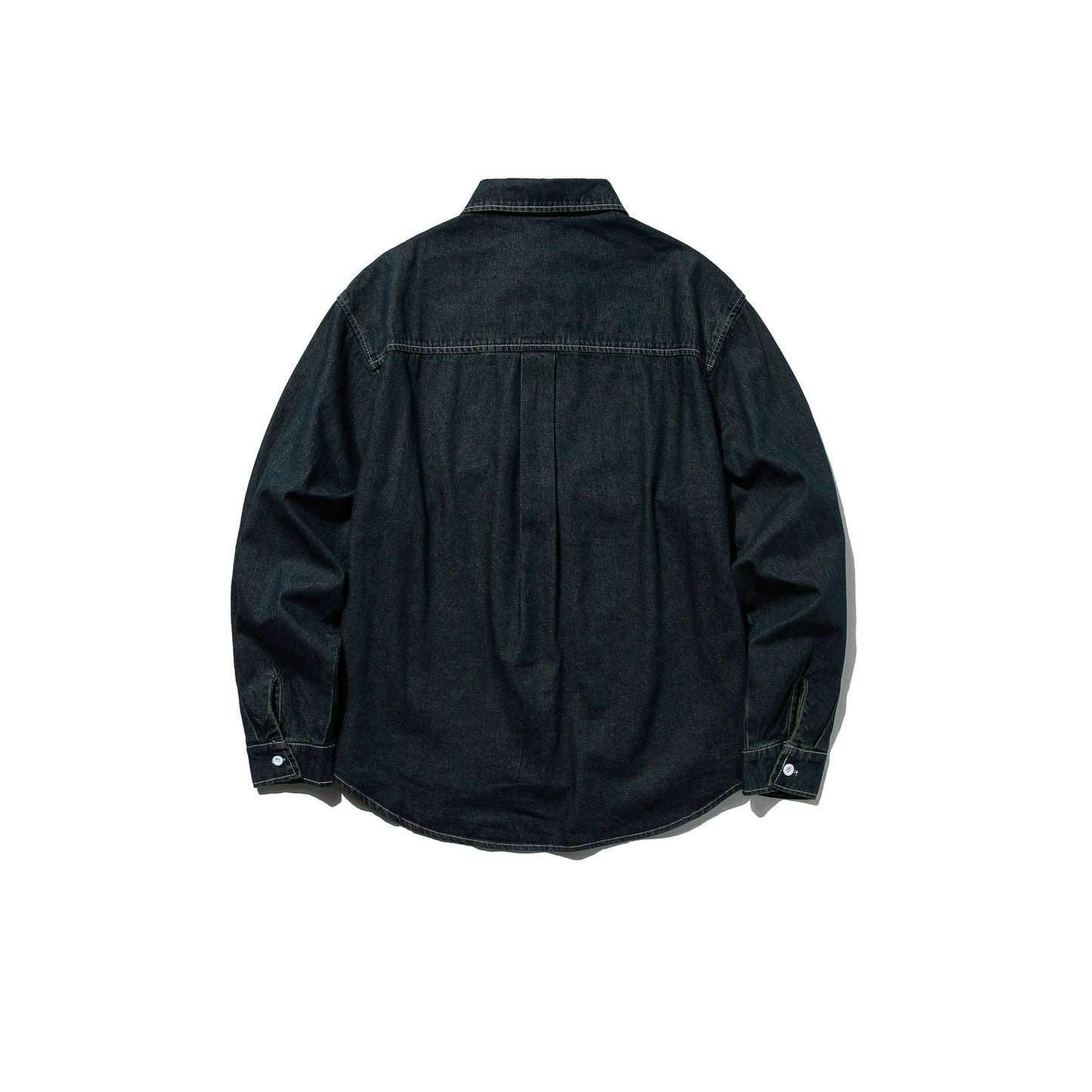 Simple Letter Embroidery Loose Casual Versatile Denim Shirt