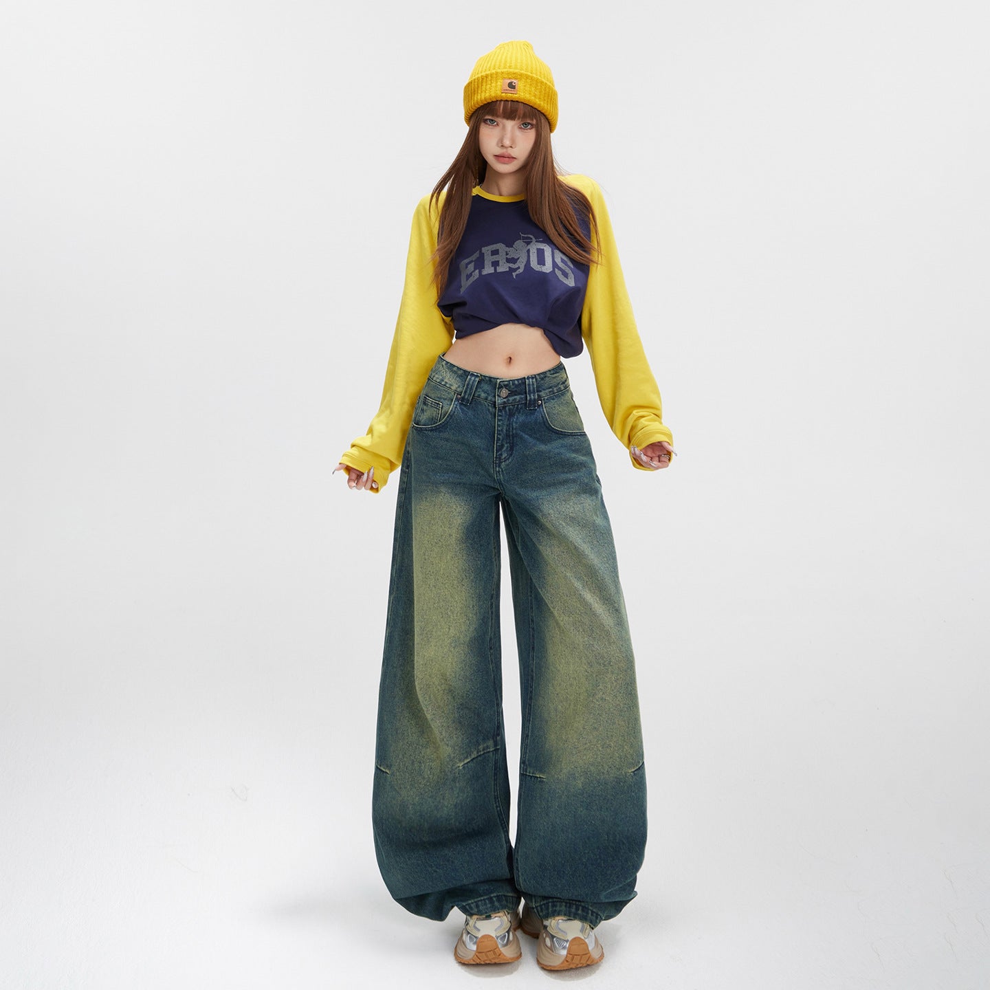 Loose Denim Pants for Women - High Waist Wide Leg  Jeans