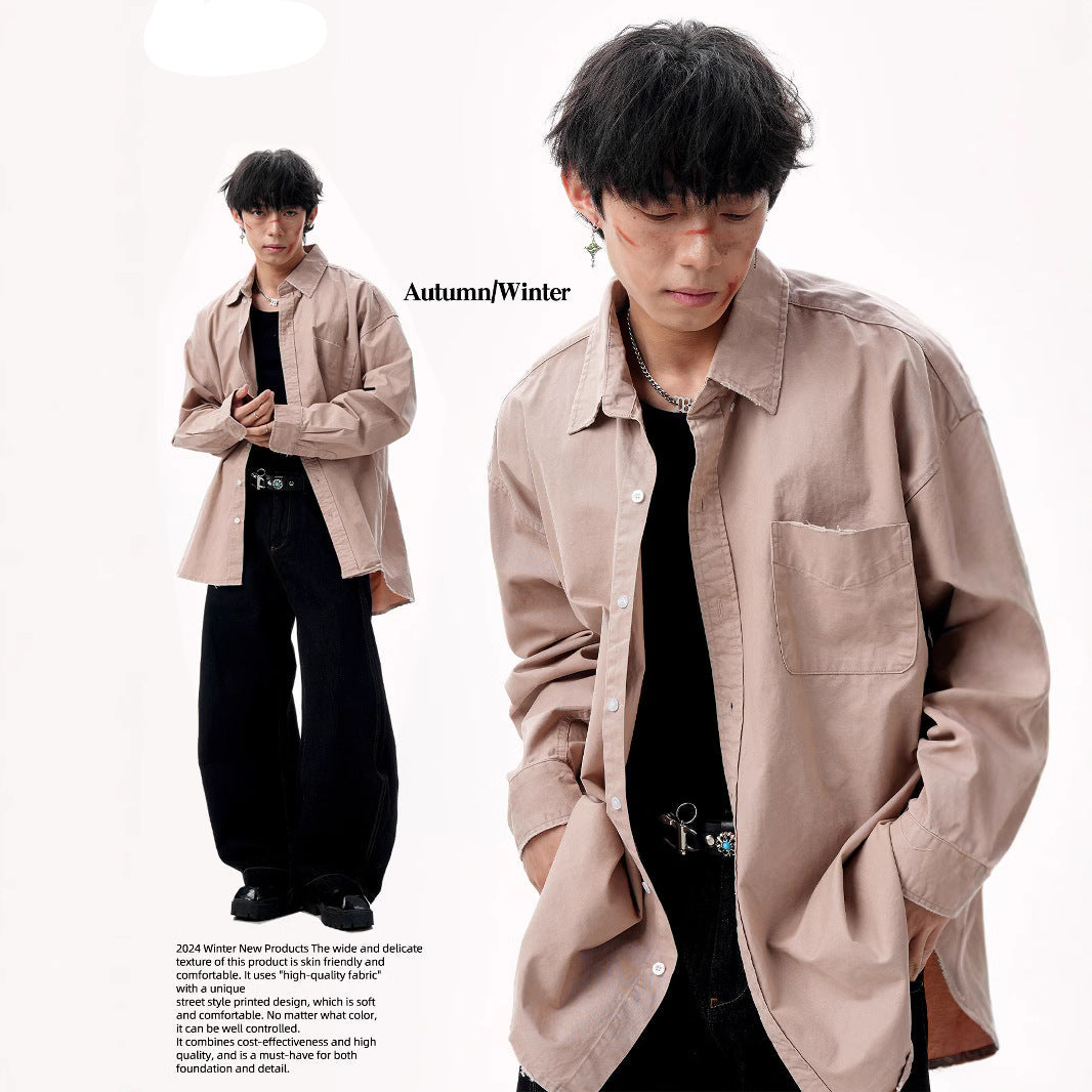 Long Sleeve Shirt - Loose Casual Versatile Lazy Style