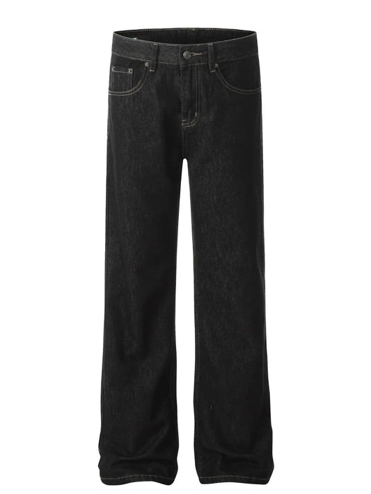 Premium Men's Straight Leg Jeans with Pockets