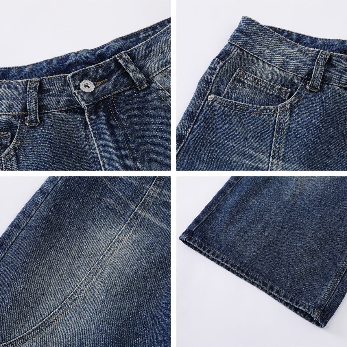 Retro Washed Loose Wide-Leg Summer Denim Shorts