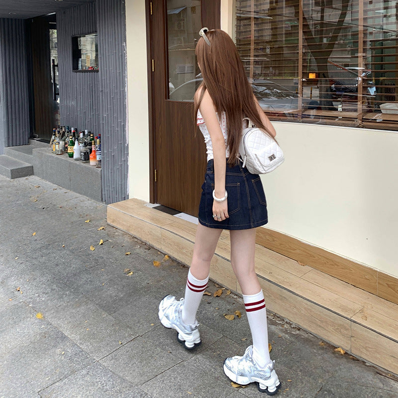 Women's Classic Denim Mini Skirt - Summer Versatile Half Skirt