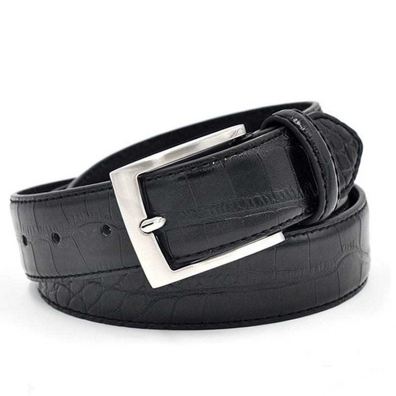 Men's Leather Pin Buckle Belt