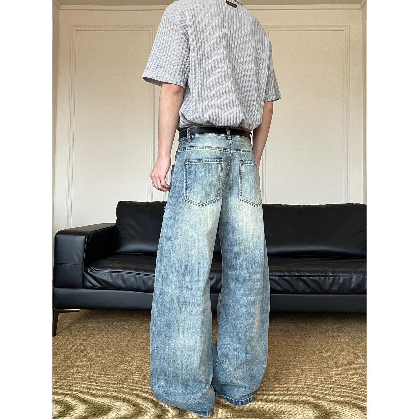 Ripped Denim Wide Leg Loose Pants - Versatile Summer Style