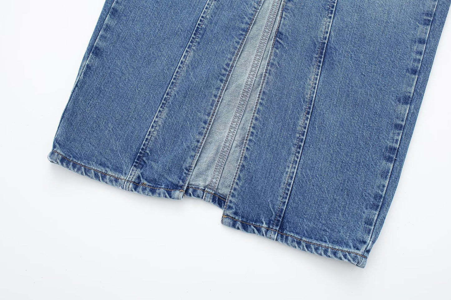 VGH Women's High Waist Denim Skirt with Pockets