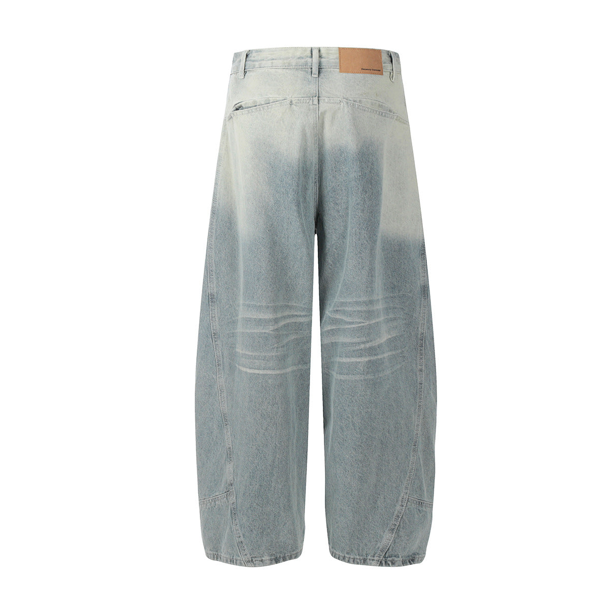 Curved Knife Washed Cowboy Vibe Wide Leg Pants