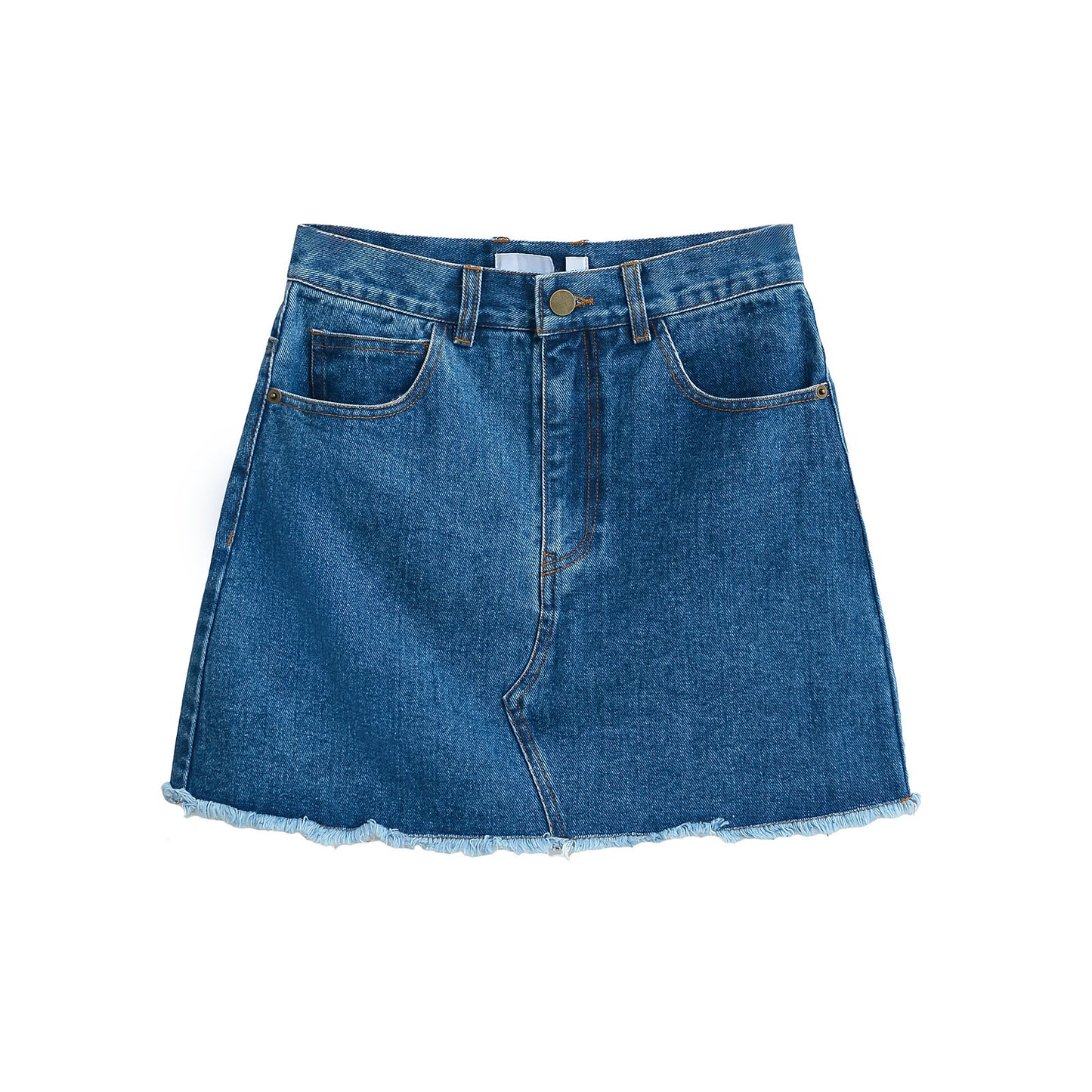 Women's Durable Frayed A-Line Denim Skirt