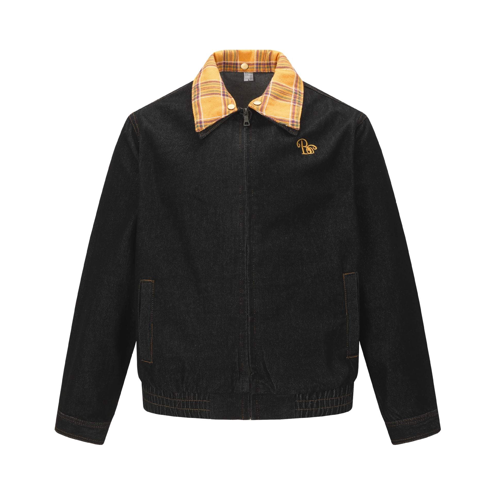 Retro Embroidered Patchwork Washed Denim Jacket