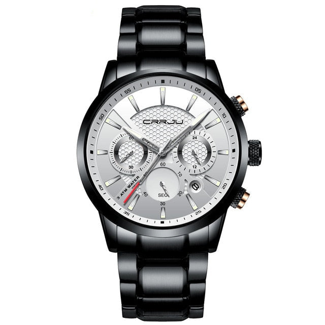 Men's 30m Waterproof Chronograph Steel Watch