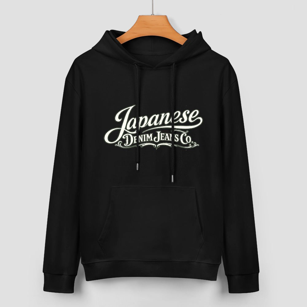 Japanese Denim Jeans Co Pure Cotton Hoodie - Black