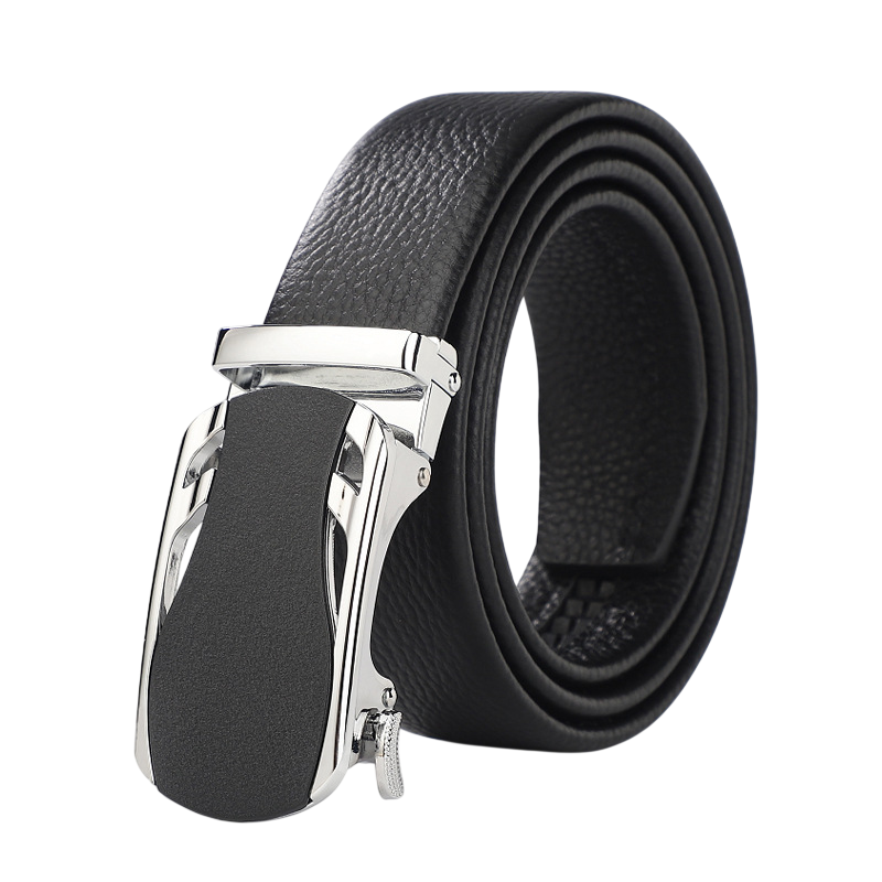 Men's High-End Automatic Buckle Business Belt - Cowhide Leather