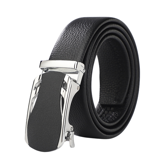 Men's High-End Automatic Buckle Business Belt - Cowhide Leather