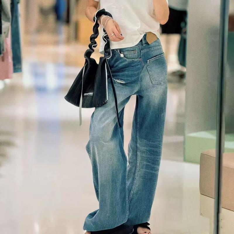 High Waisted Women's Denim Pants - Premium Japanese Craftsmanship