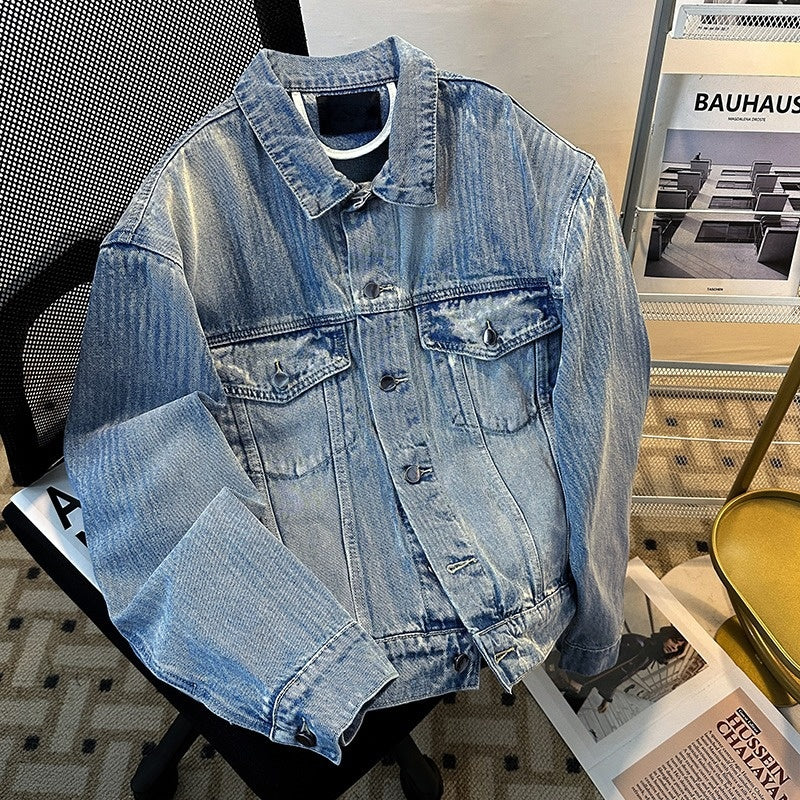 Shoulder Padded Denim Jacket