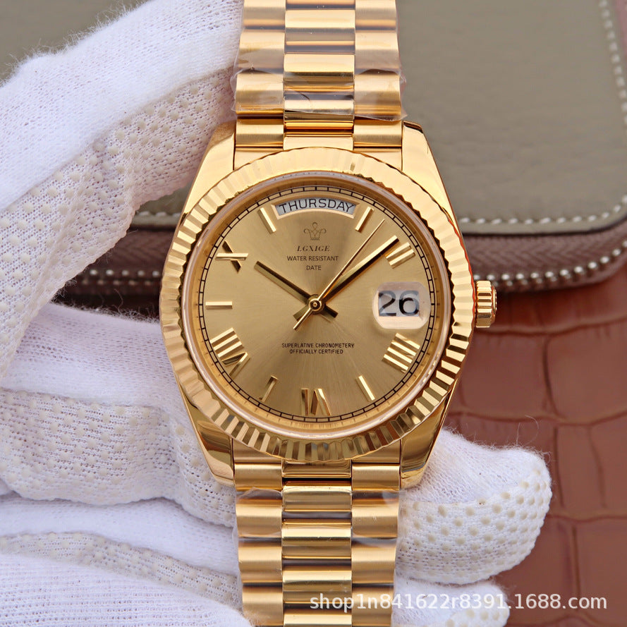 Classic Sunday Calendar Watch + Men Quartz Watch + Waterproof Wristwatch