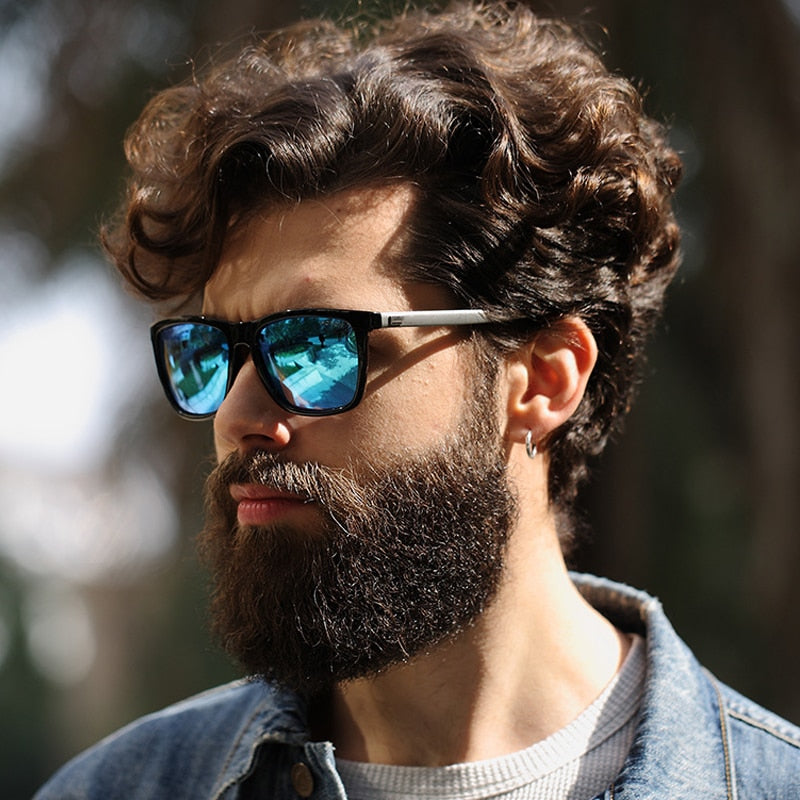 Polarized Sunglasses - Square Frame Aluminum Magnesium UV400 Protection