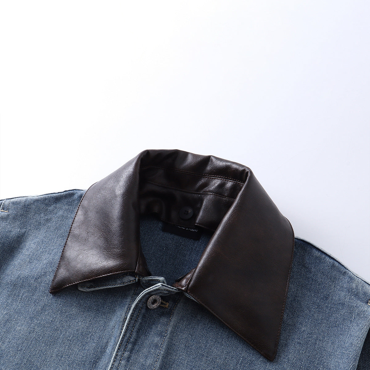 Washed Denim Motorcycle Jacket