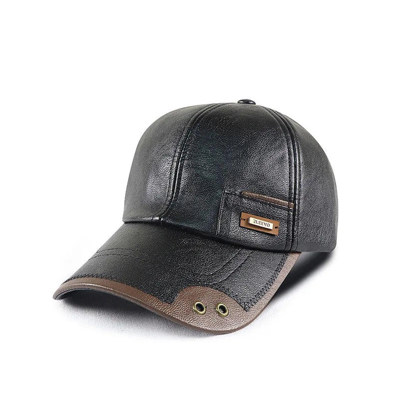 Leather Baseball Cap