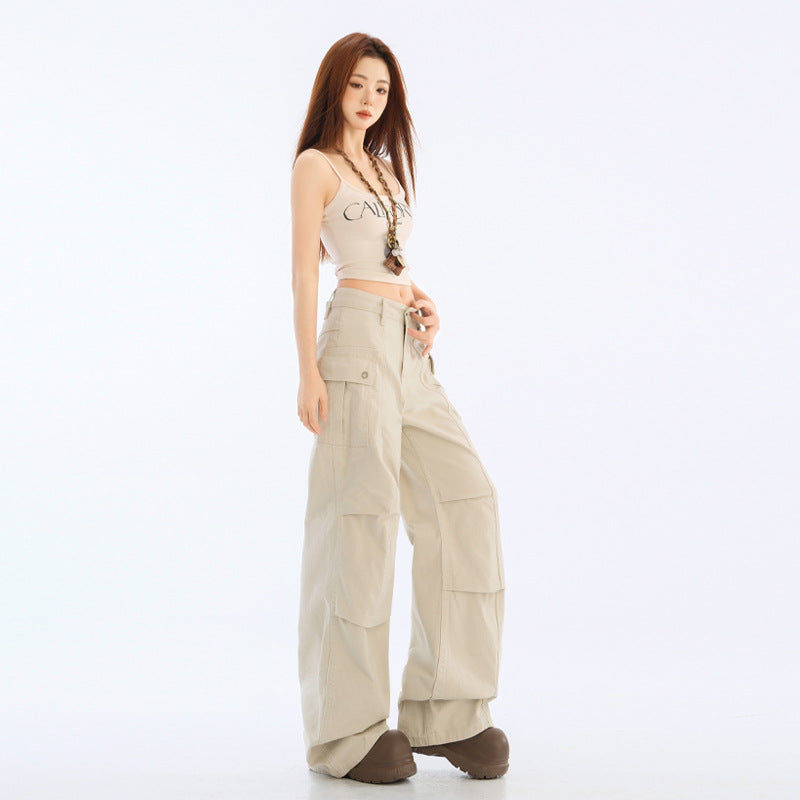 Women's Casual Work Trousers - Loose Narrow Slim Straight Leg Pants
