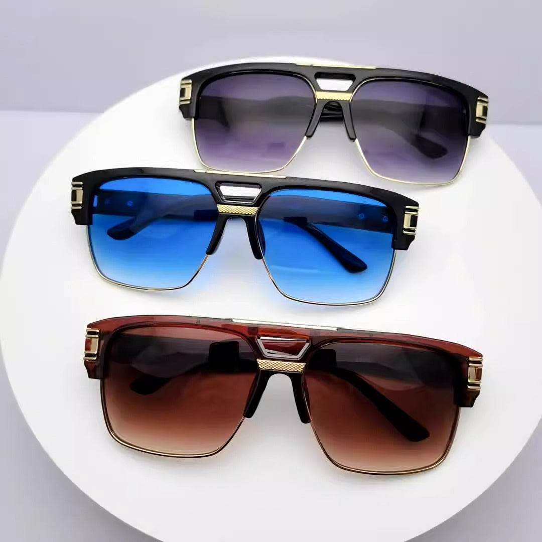 Men's Transparent Frame Sunglasses With Lightweight AC Lenses