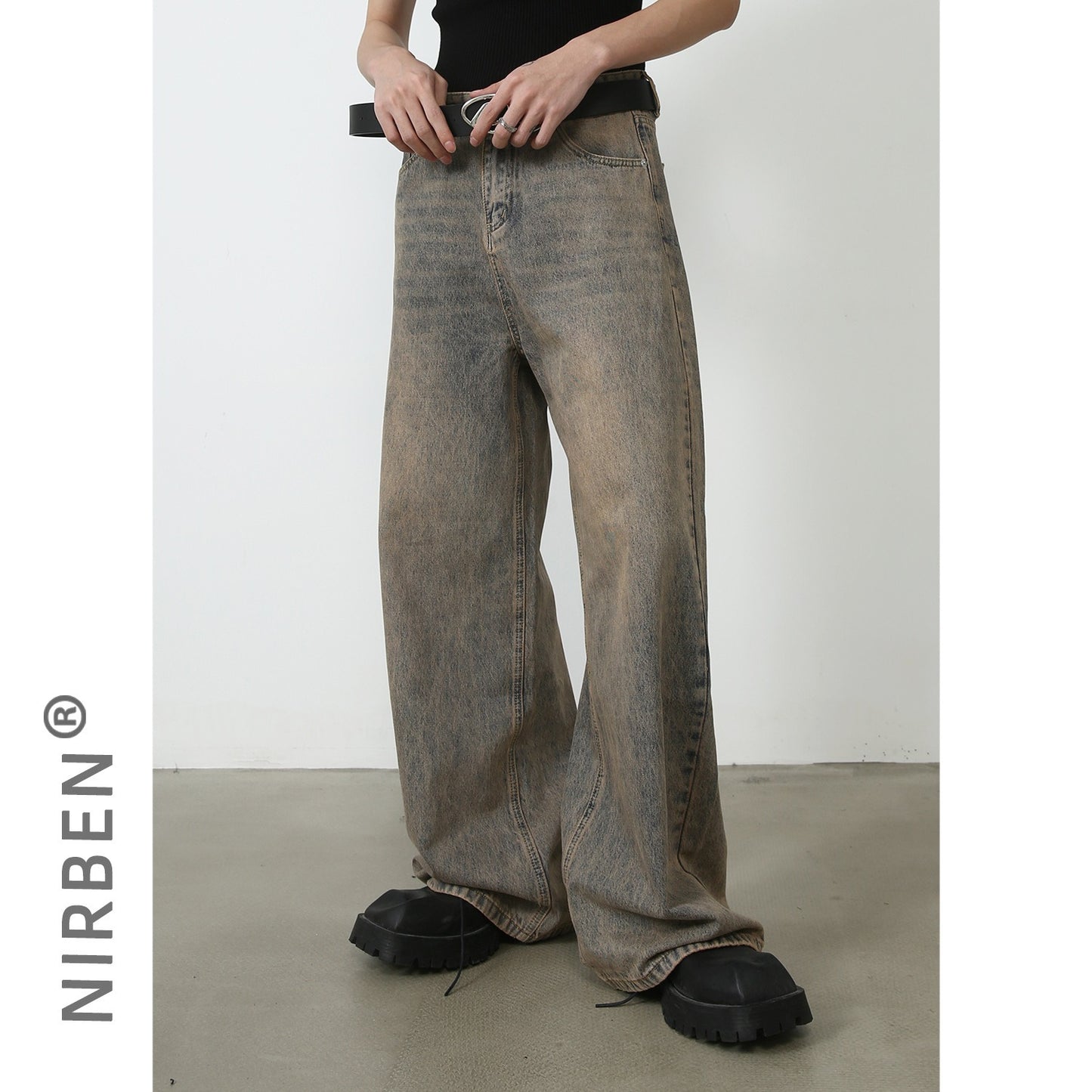 American Retro Men's Loose Fitting Wide Floor Mop Pants