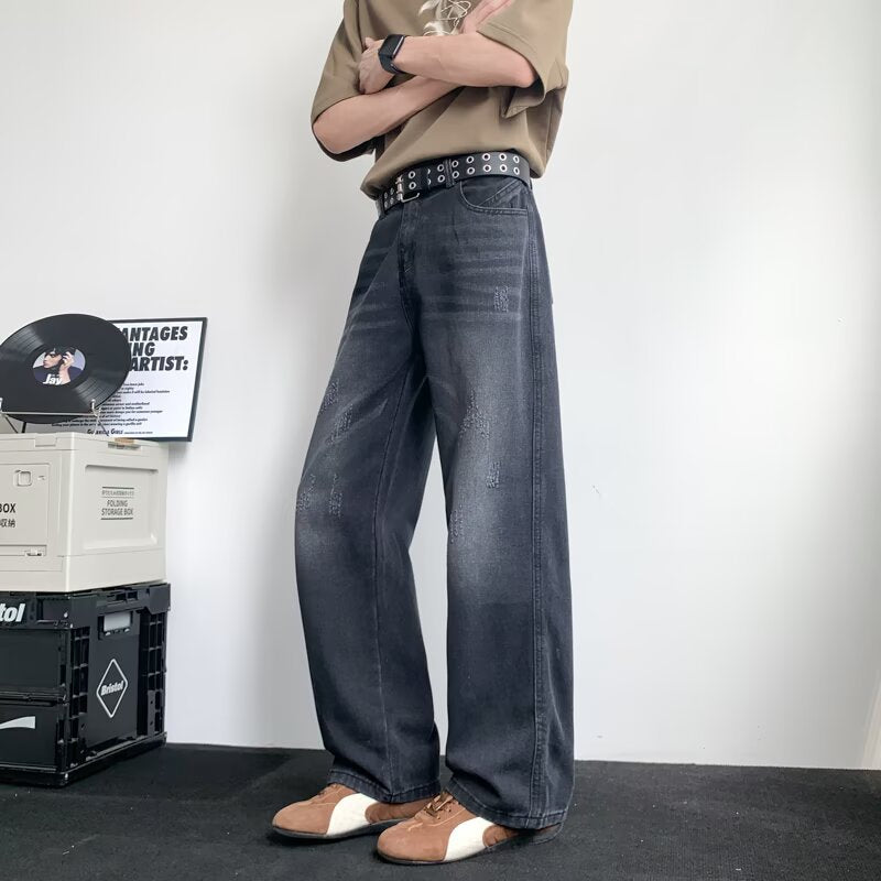 Premium Japanese Denim Straight Leg Jeans - Vintage Mud Dye