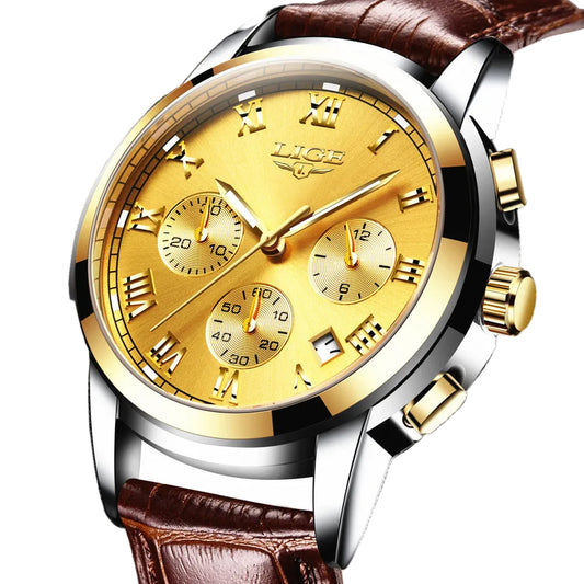 Casual Business Waterproof Belt Watch Men's Multi-Function Luminous Watch