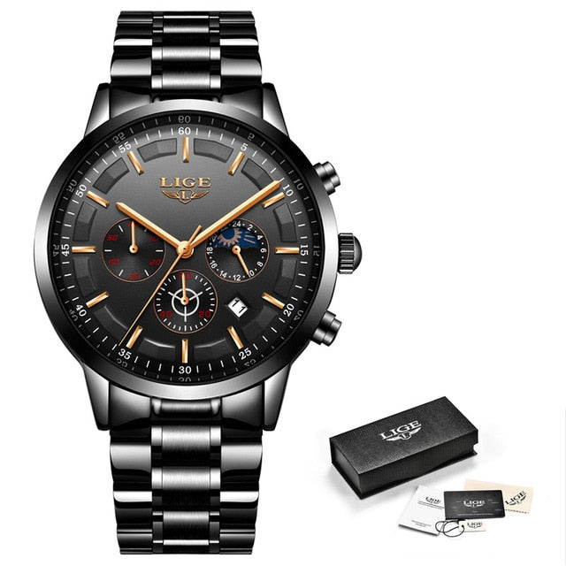 Sport Quartz Clock Men's Watches Luxury Business Waterproof Watch