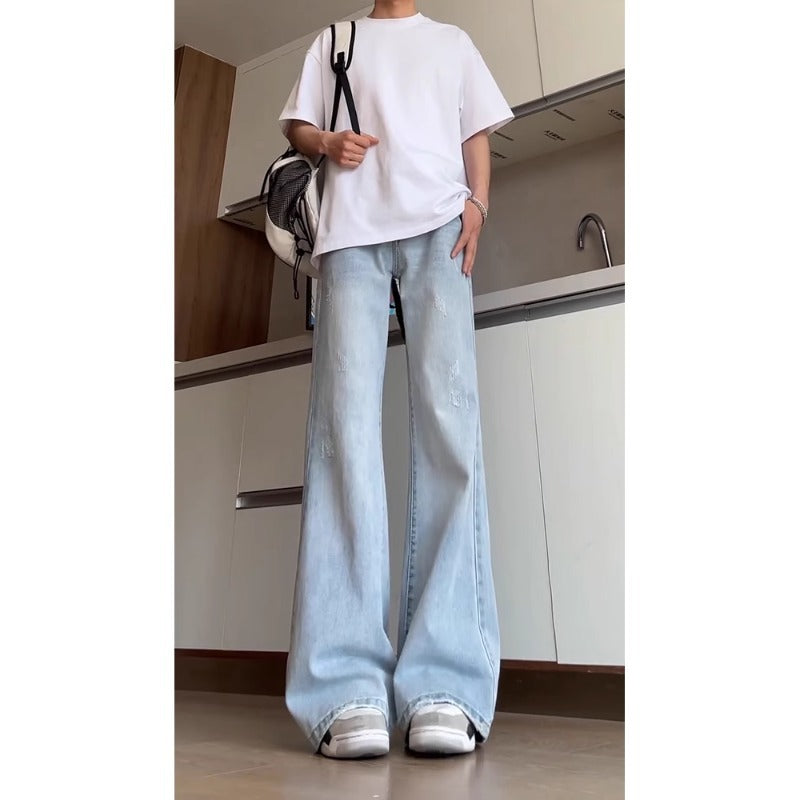 Wide Leg Loose Slimming Straight Leg Curved Knife Pants