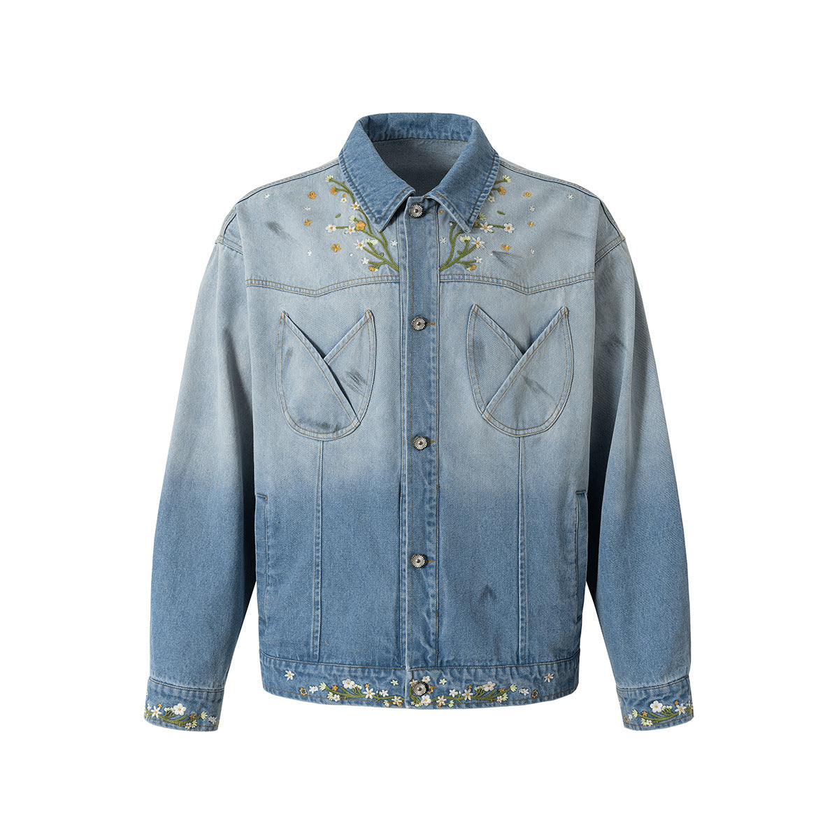 Color Changing Washed Denim Jacket