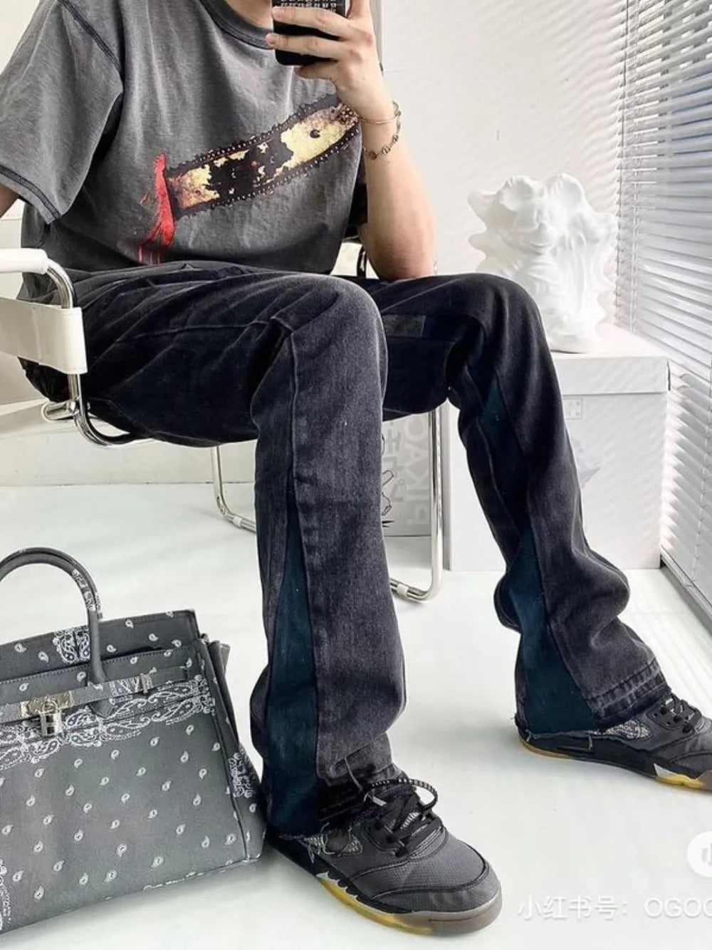 Men's Premium Bootcut Jeans Crafted from Japanese Denim