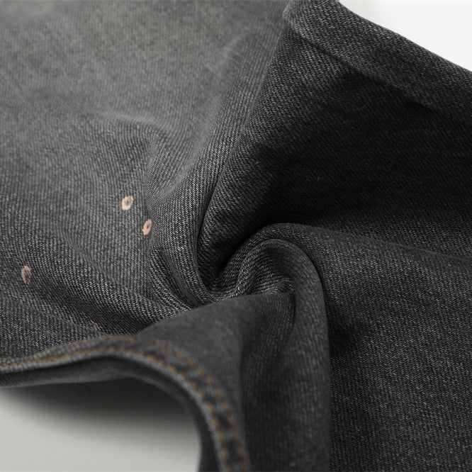 Straight Leg Loose Fit Denim Pants