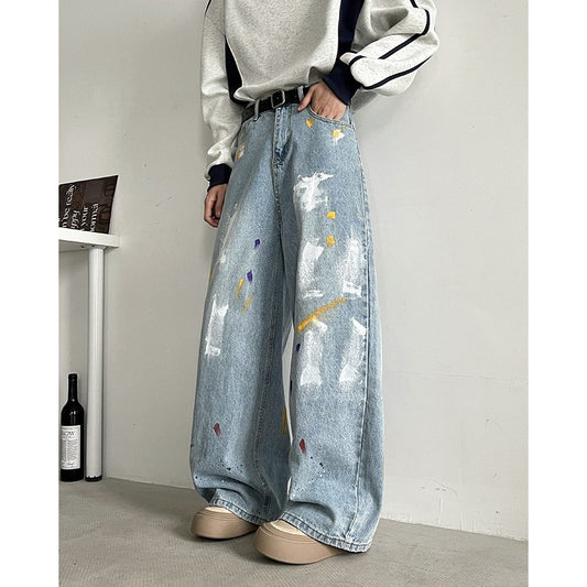 Versatile Design Couple Wide Leg Straight Leg Pants