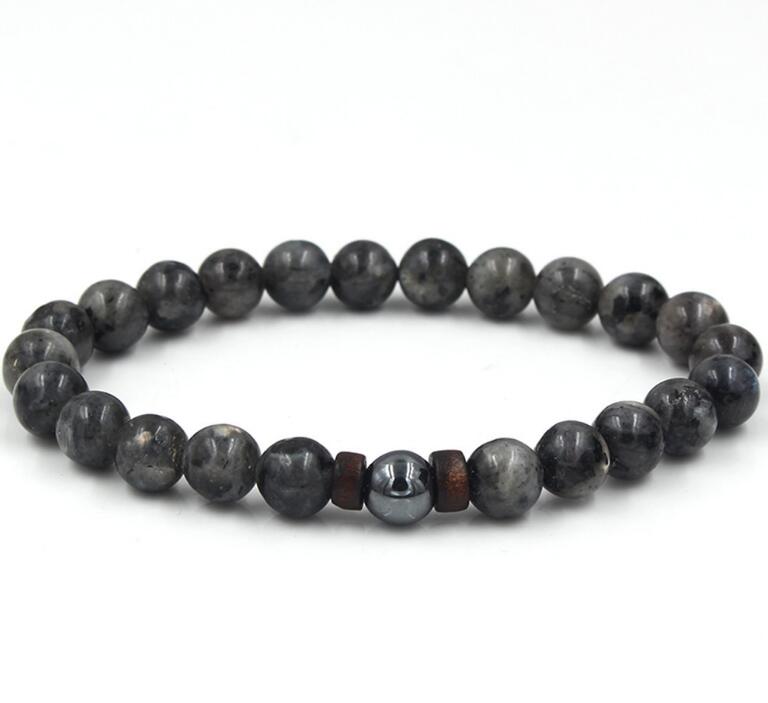 Men's Tibetan Buddha Bracelet - Natural Moonstone Bead