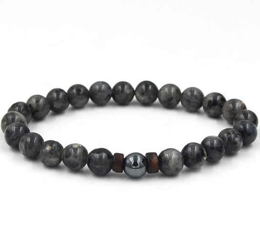 Men's Tibetan Buddha Bracelet - Natural Moonstone Bead