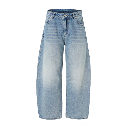 Premium Japanese Denim Tapered Pants with Retro Design
