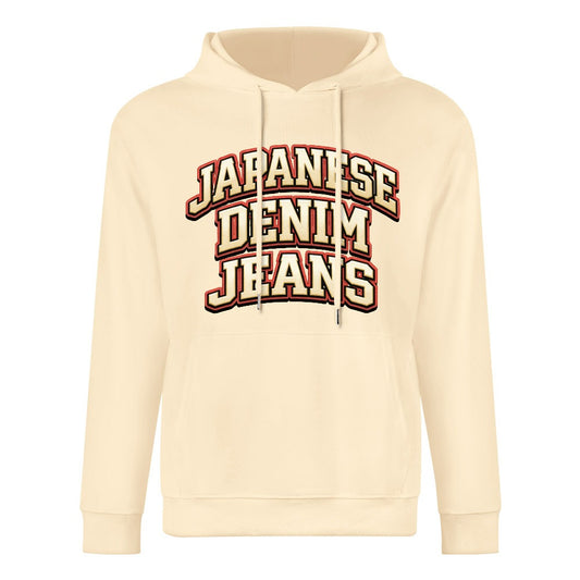 Japanese Denim University Hoodie - Cream